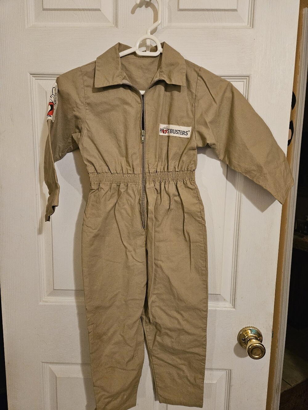 Vintage  beige Ghostbusters jumpsuit costume  1980s, Children's Size 4/5.